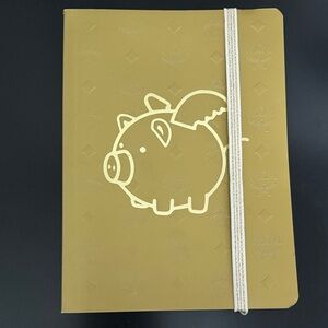 MCM Gold Notebook with Pig Design RARE